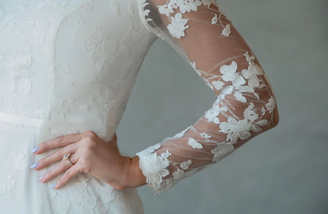 modest wedding gown sleeve